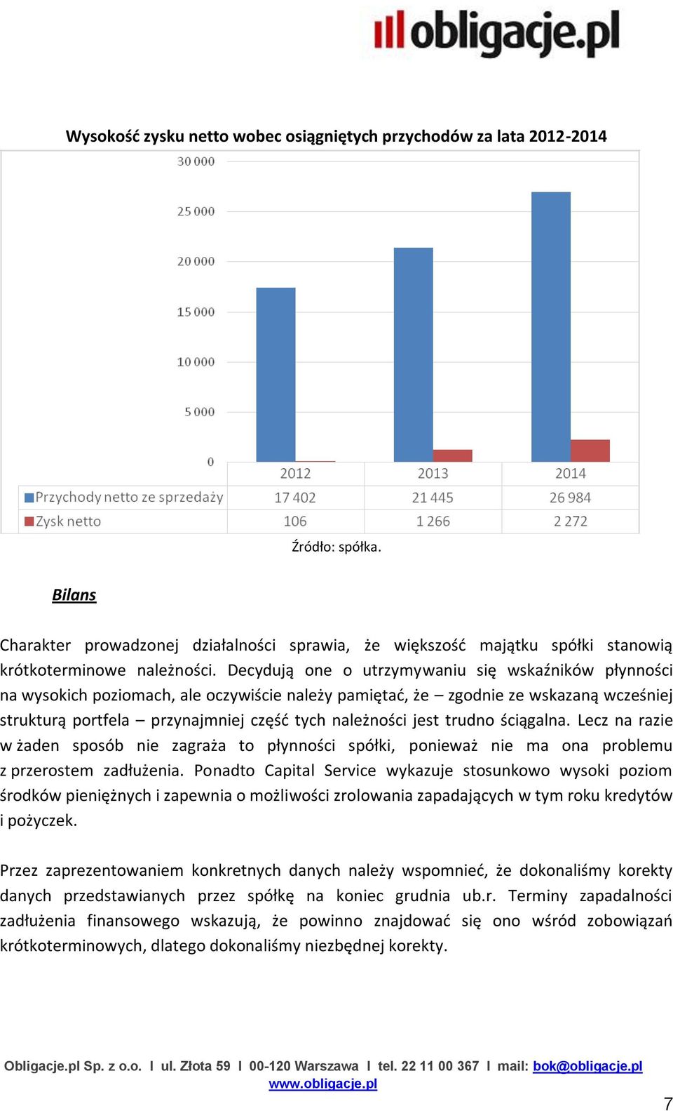 trudno ściągalna. Lecz na razie w żaden sposób nie zagraża to płynności spółki, ponieważ nie ma ona problemu z przerostem zadłużenia.