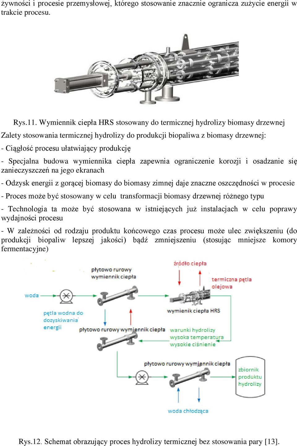 hydrolizy do produkcji biopaliwa z biomasy drzewnej: - - Specjalna budowa wymienni na jego