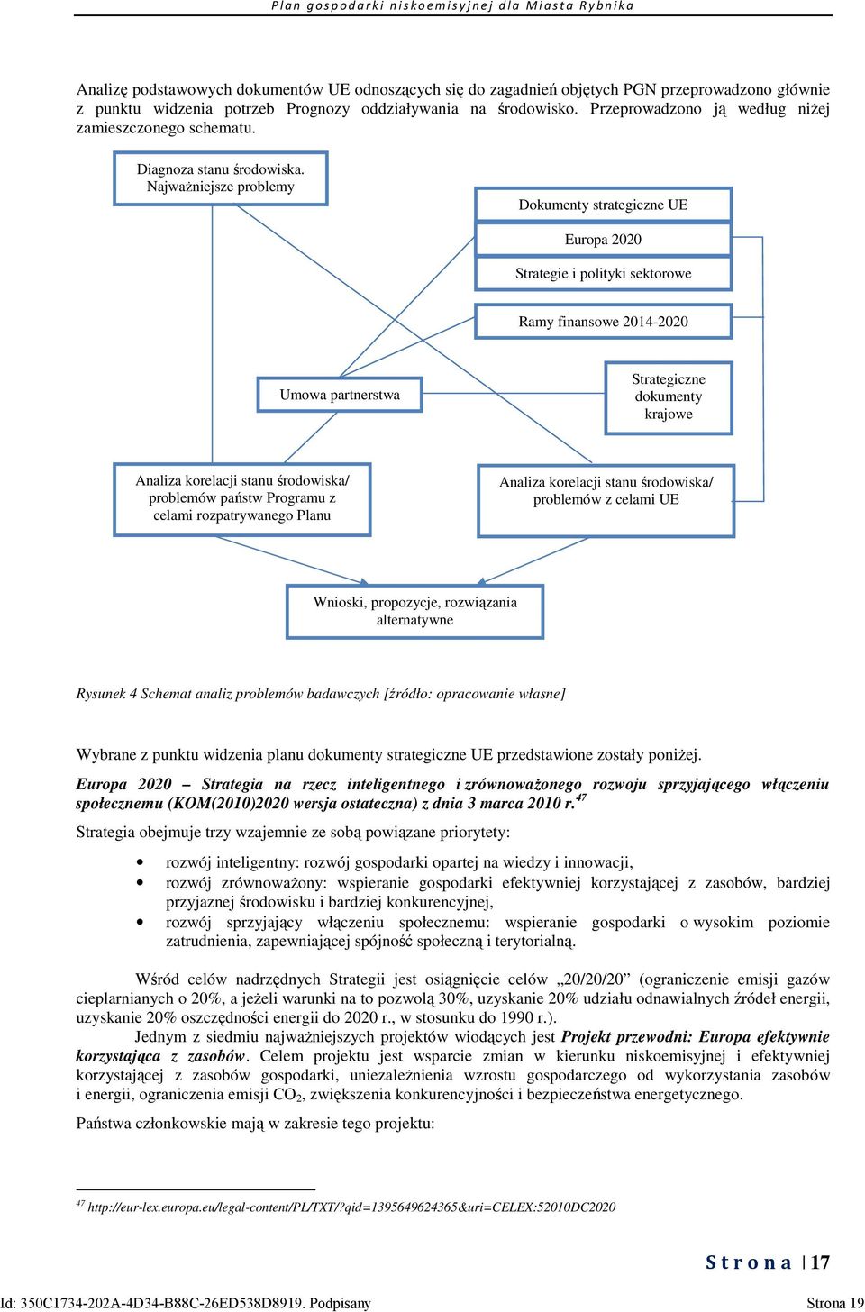 Najważniejsze problemy Dokumenty strategiczne UE Europa 2020 Strategie i polityki sektorowe Ramy finansowe 2014-2020 Umowa partnerstwa Strategiczne dokumenty krajowe Analiza korelacji stanu