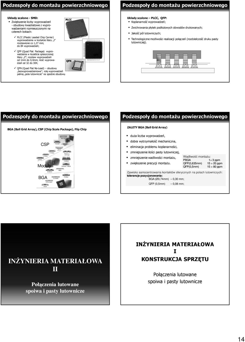 podłożowych obwodów drukowanych; Jakość pól lutowniczych; Technologiczne możliwości realizacji połączeń (rozdzielczość druku pasty lutowniczej).