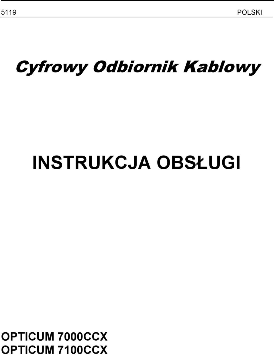 INSTRUKCJA OBSŁUGI