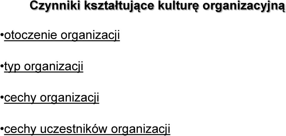 organizacji typ organizacji