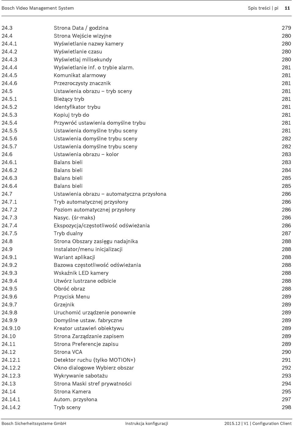 5.3 Kopiuj tryb do 281 24.5.4 Przywróć ustawienia domyślne trybu 281 24.5.5 Ustawienia domyślne trybu sceny 281 24.5.6 Ustawienia domyślne trybu sceny 282 24.5.7 Ustawienia domyślne trybu sceny 282 24.