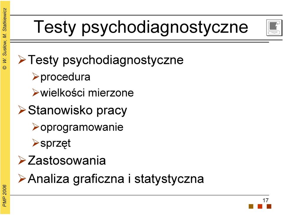 mierzone Stanowisko pracy oprogramowanie