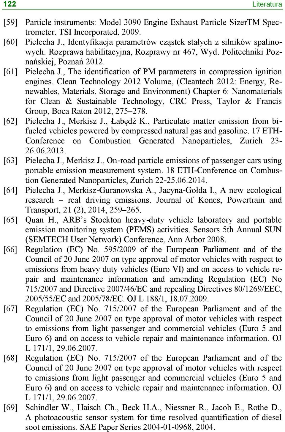 , The identification of PM parameters in compression ignition engines.