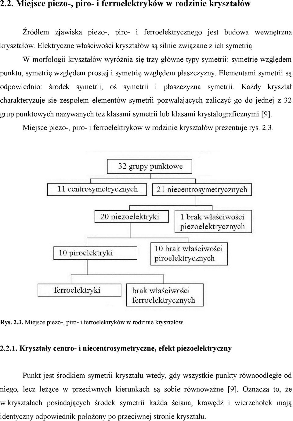 W morfologii kryształów wyróżnia się trzy główne typy symetrii: symetrię względem punktu, symetrię względem prostej i symetrię względem płaszczyzny.