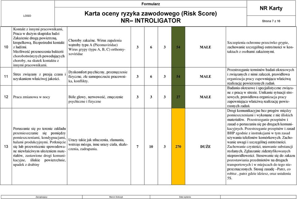 NR INROLIGAOR Strona 7 z 16 Choroby zakaźne.