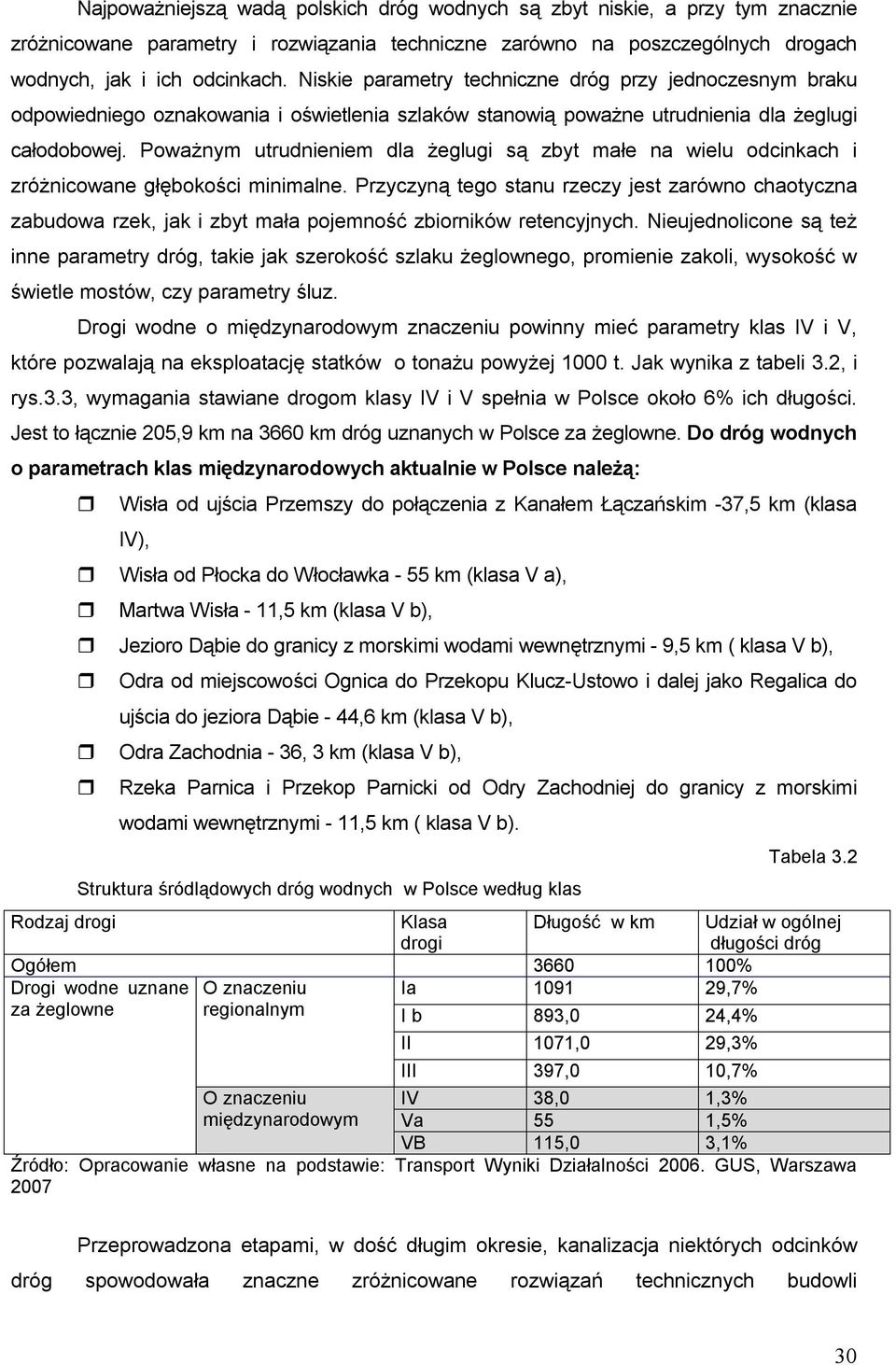 Poważnym utrudnieniem dla żeglugi są zbyt małe na wielu odcinkach i zróżnicowane głębokości minimalne.