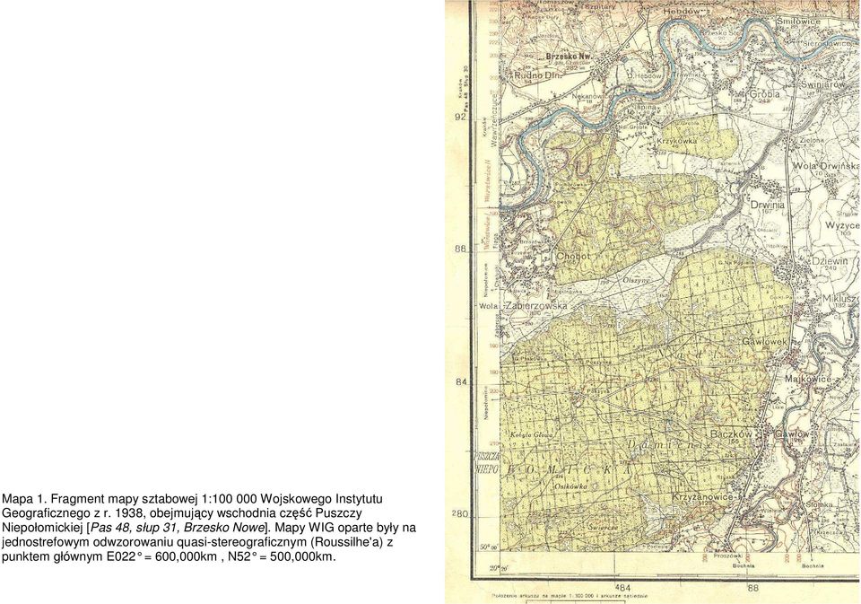 1938, obejmujący wschodnia część Puszczy Niepołomickiej [Pas 48, słup 31,
