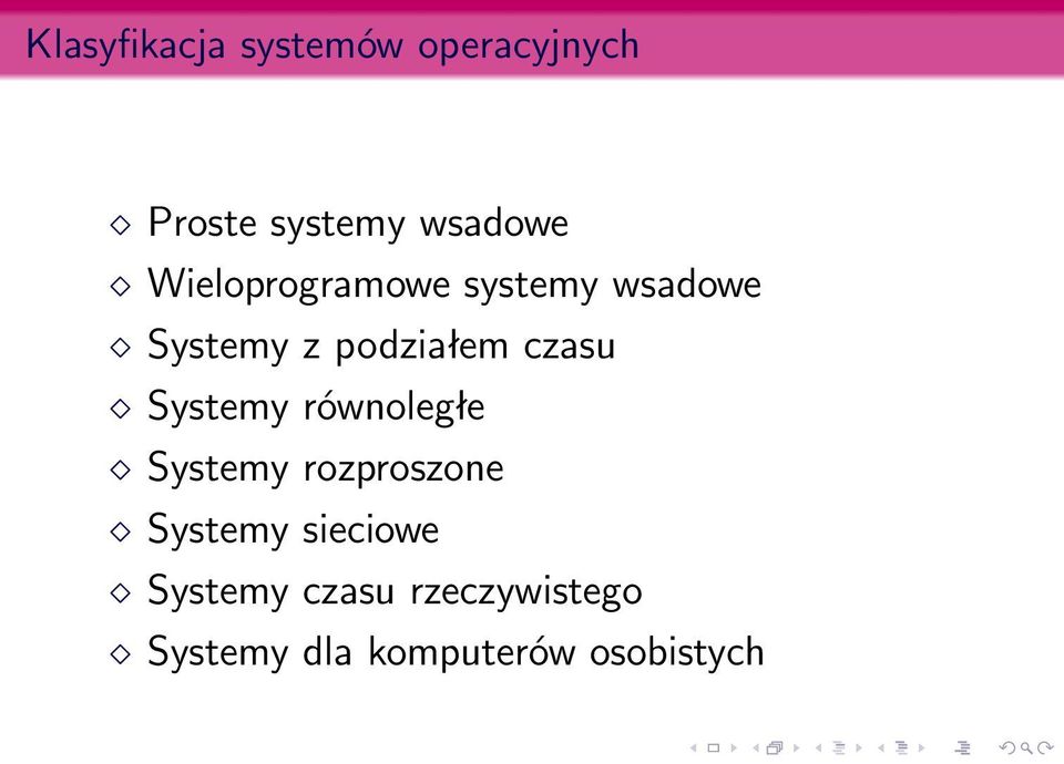 Systemy równoległe Systemy rozproszone Systemy sieciowe