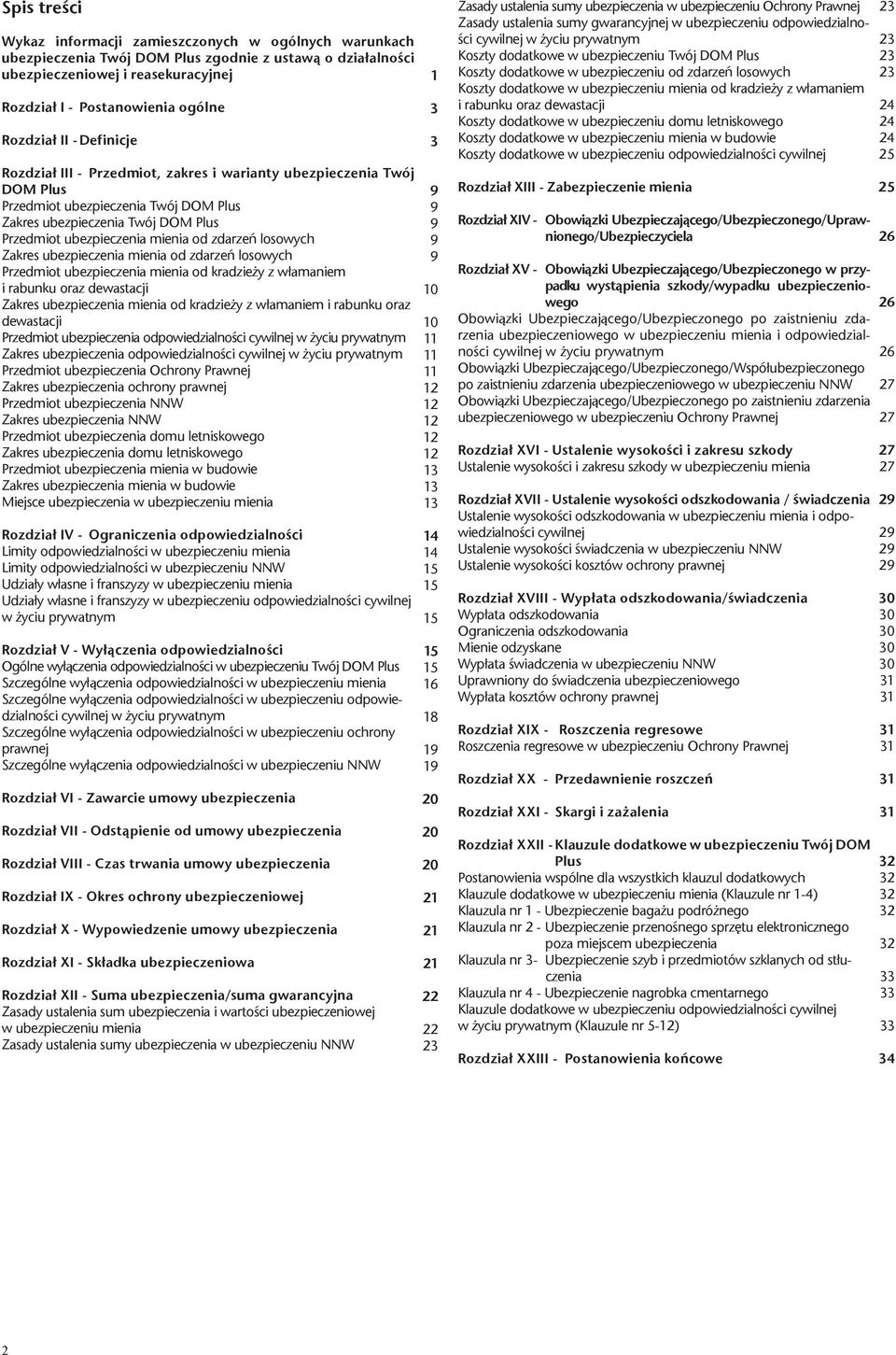 od zdarzeń losowych Zakres ubezpieczenia mienia od zdarzeń losowych Przedmiot ubezpieczenia mienia od kradzieży z włamaniem i rabunku oraz dewastacji Zakres ubezpieczenia mienia od kradzieży z