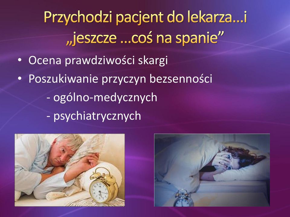 przyczyn bezsenności -