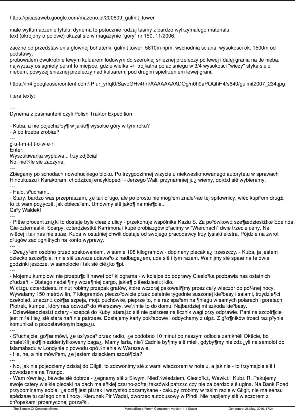 probowalem dwukrotnie lewym kuluarem lodowym do szerokiej snieznej przeleczy po lewej i dalej grania na tle nieba.