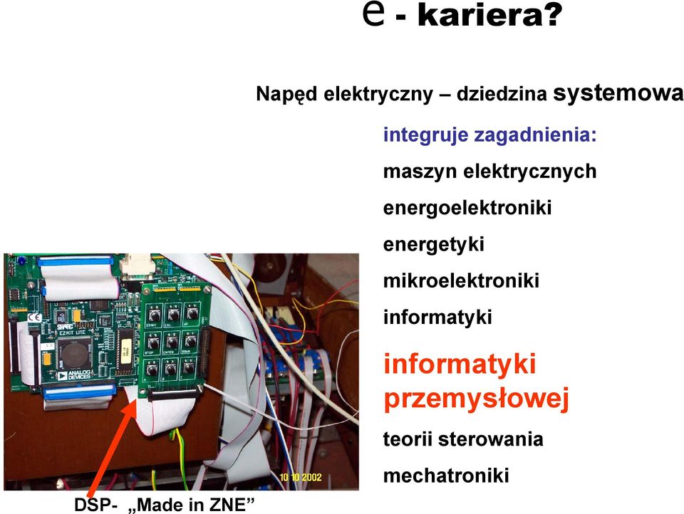 zagadnienia: maszyn elektrycznych energoelektroniki