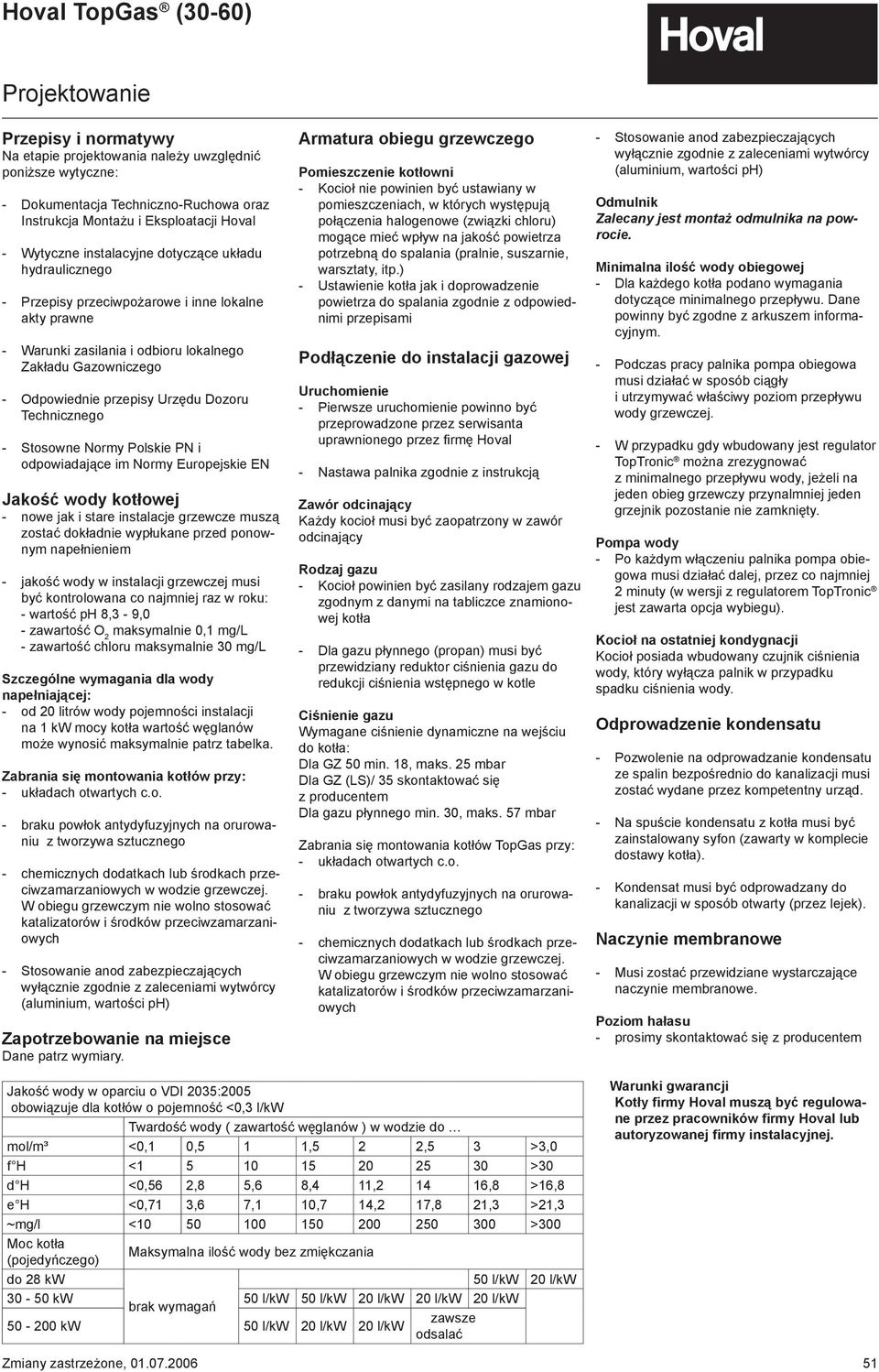 Dozoru echnicznego - Stosowne Normy Polskie PN i odpowiadające im Normy Europejskie EN Jakość wody kotłowej - nowe jak i stare instalacje grzewcze muszą zostać dokładnie wypłukane przed ponownym