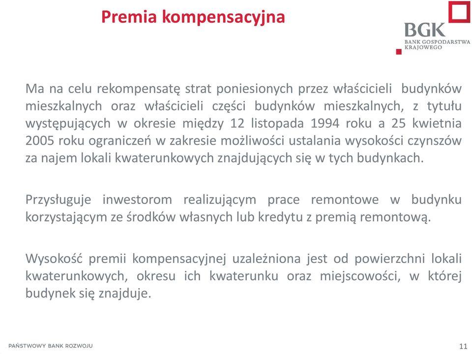 kwaterunkowych znajdujących się w tych budynkach.