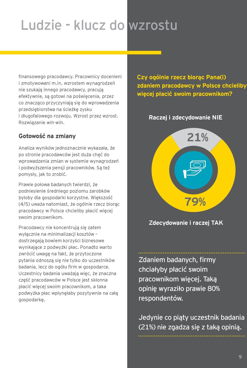 wzrostem wynagrodzeń nie szukają innego pracodawcy, pracują efektywnie, są gotowi na poświęcenia, przez co znacząco przyczyniają się do wprowadzenia przedsiębiorstwa na ścieżkę zysku i długofalowego