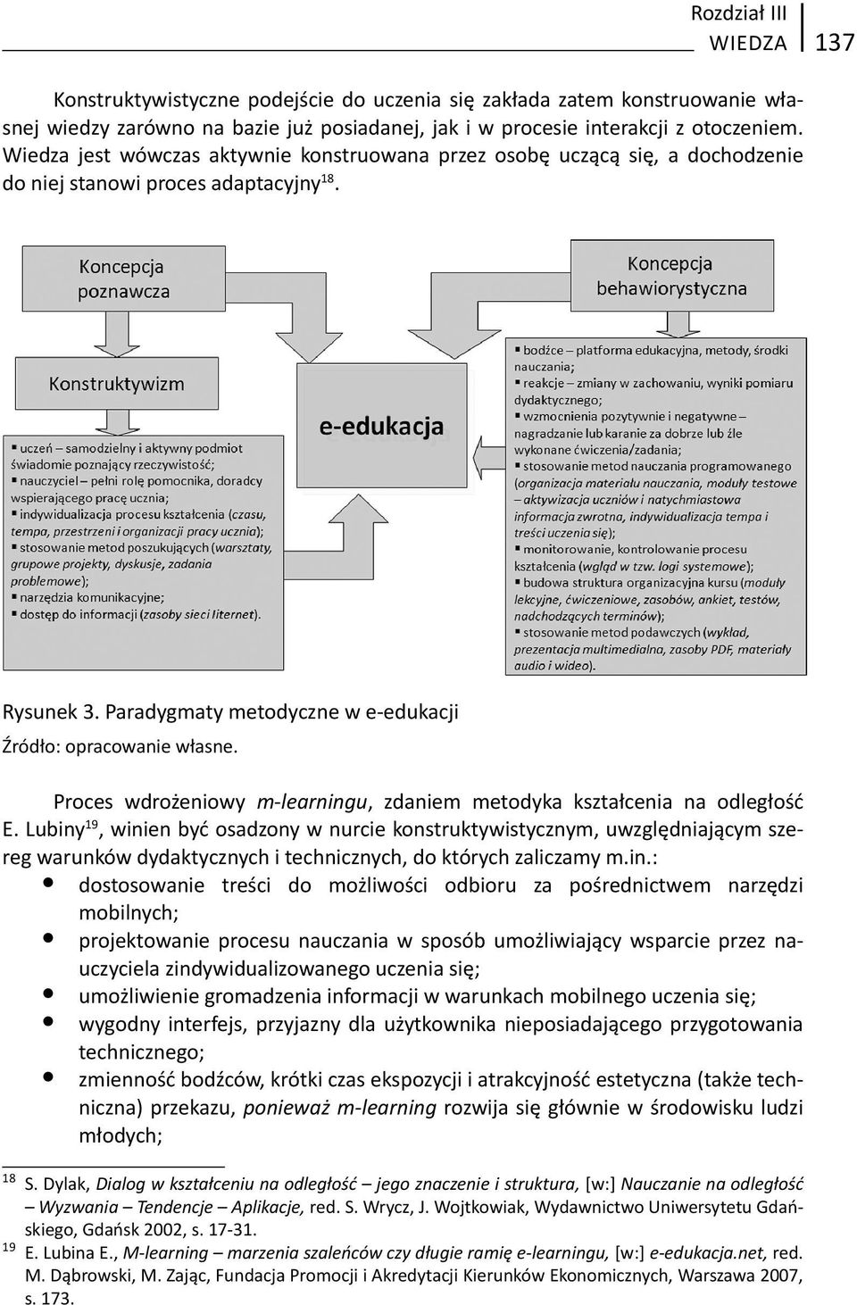 Proces wdrożeniowy m -learningu, zdaniem metodyka kształcenia na odległość E.