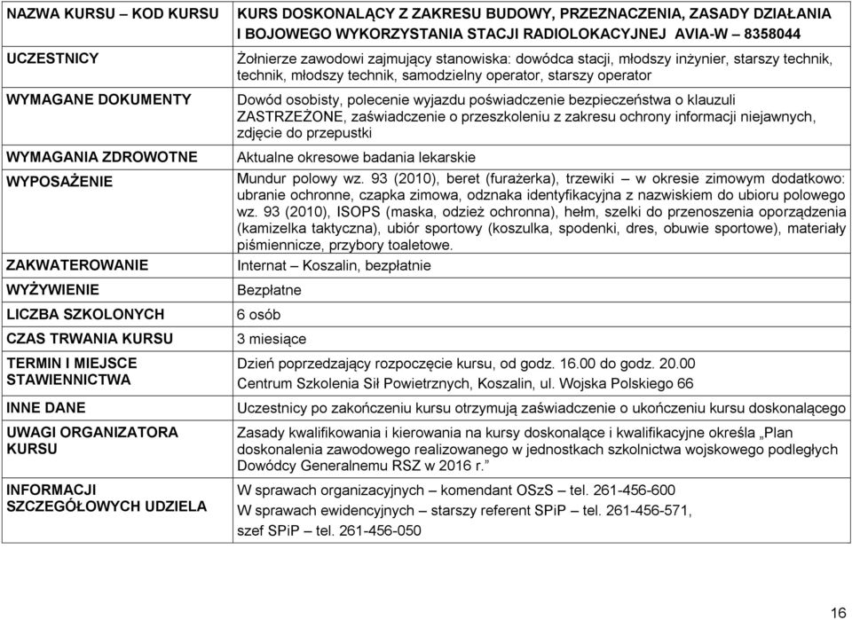 osobisty, polecenie wyjazdu poświadczenie bezpieczeństwa o klauzuli ZASTRZEŻONE, zaświadczenie o przeszkoleniu z zakresu ochrony informacji niejawnych,