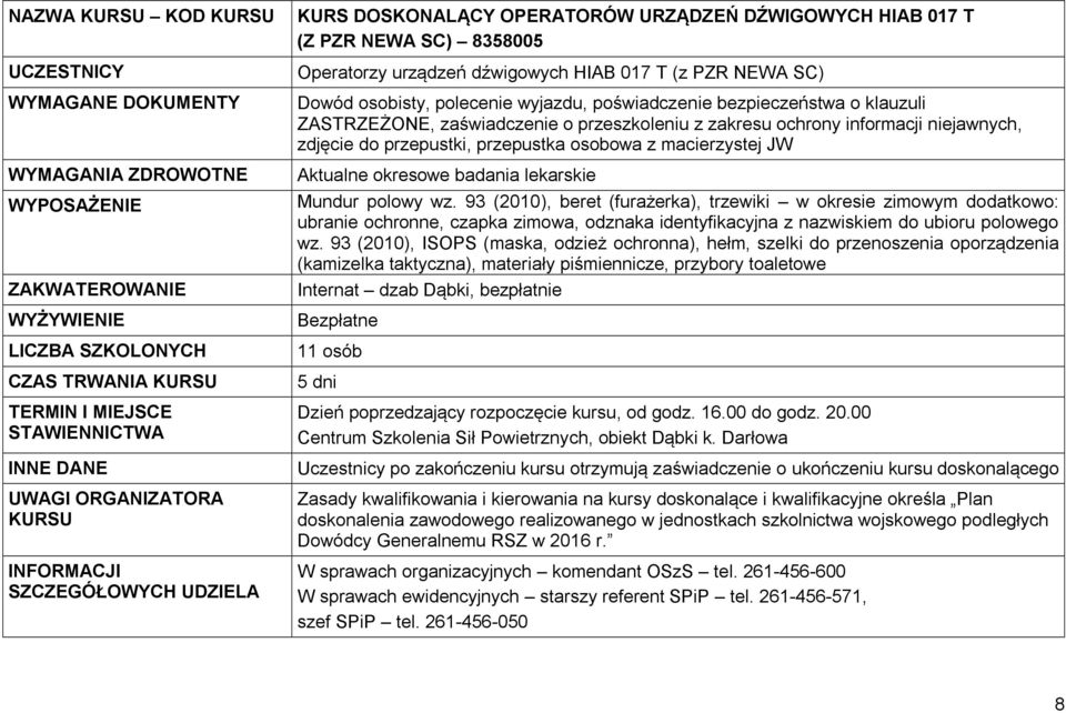 zakresu ochrony informacji niejawnych, zdjęcie do przepustki, przepustka osobowa z macierzystej JW (kamizelka taktyczna), materiały