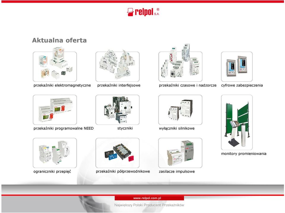 przekaźniki programowalne NEED styczniki wyłączniki silnikowe monitory