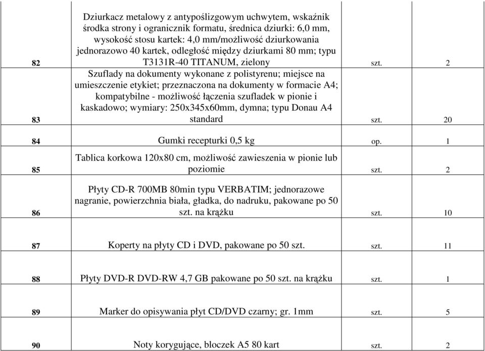 2 Szuflady na dokumenty wykonane z polistyrenu; miejsce na umieszczenie etykiet; przeznaczona na dokumenty w formacie A4; kompatybilne - moŝliwość łączenia szufladek w pionie i kaskadowo; wymiary: