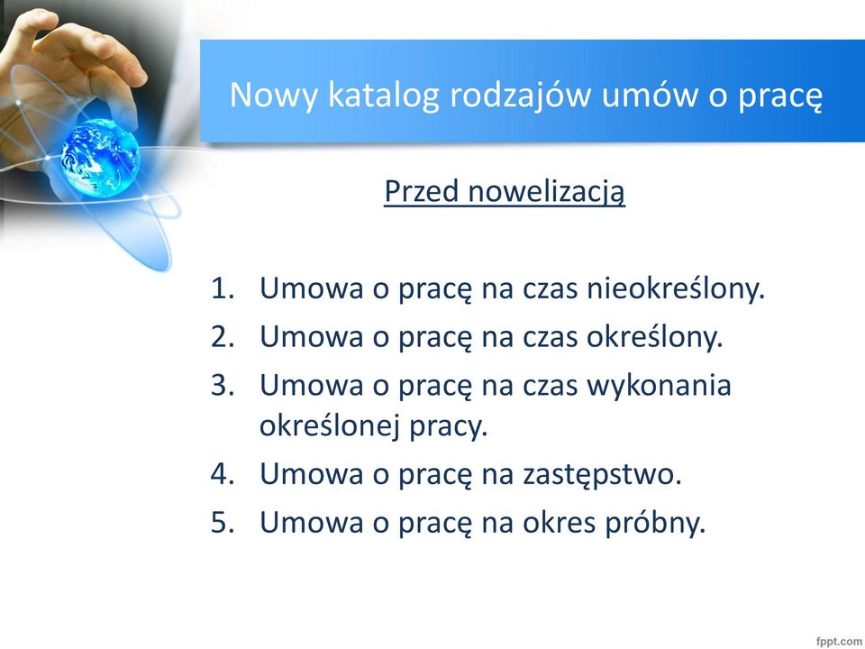 Umowa o pracę na czas określony. 3.