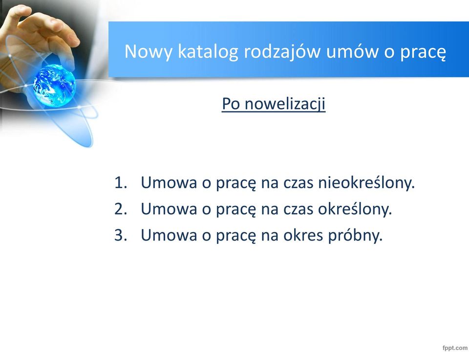 Umowa o pracę na czas nieokreślony. 2.