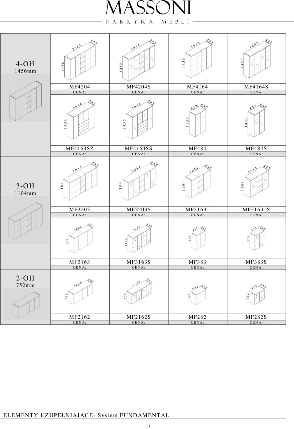 MF31631S MF3163 MF3163S MF383 MF383S 2-OH 752mm MF2162