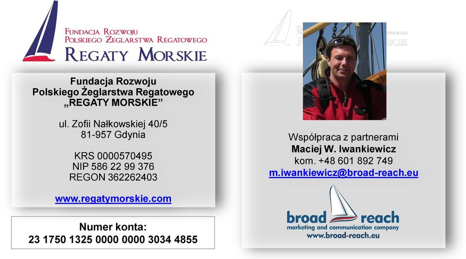 362262403 Współpraca z partnerami Maciej W. Iwankiewicz kom. +48 601 892 749 m.