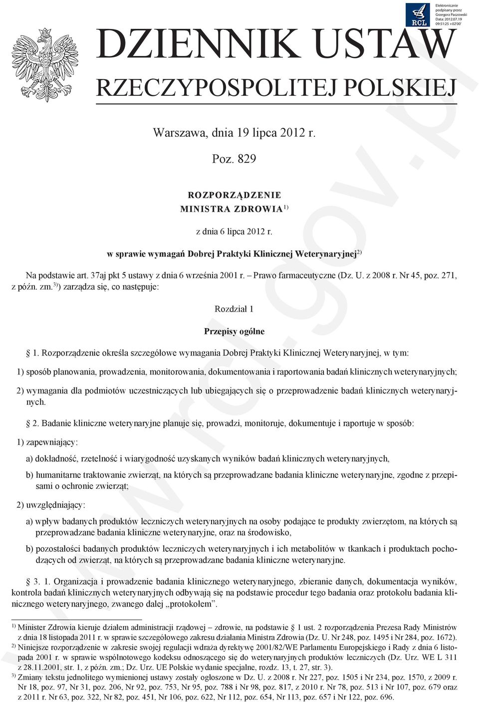 3) ) zarządza się, co następuje: Rozdział 1 Przepisy ogólne 1.