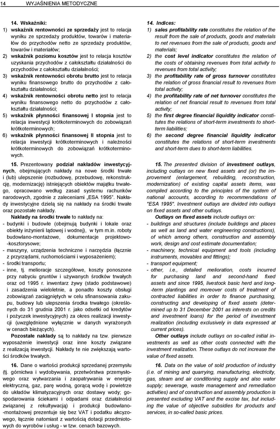 sprzedaży produktów, to net revenues from the sale of products, goods and result from the sale of products, goods and materials towarów i materiałów; materials; 2) wskaźnik poziomu kosztów jest to