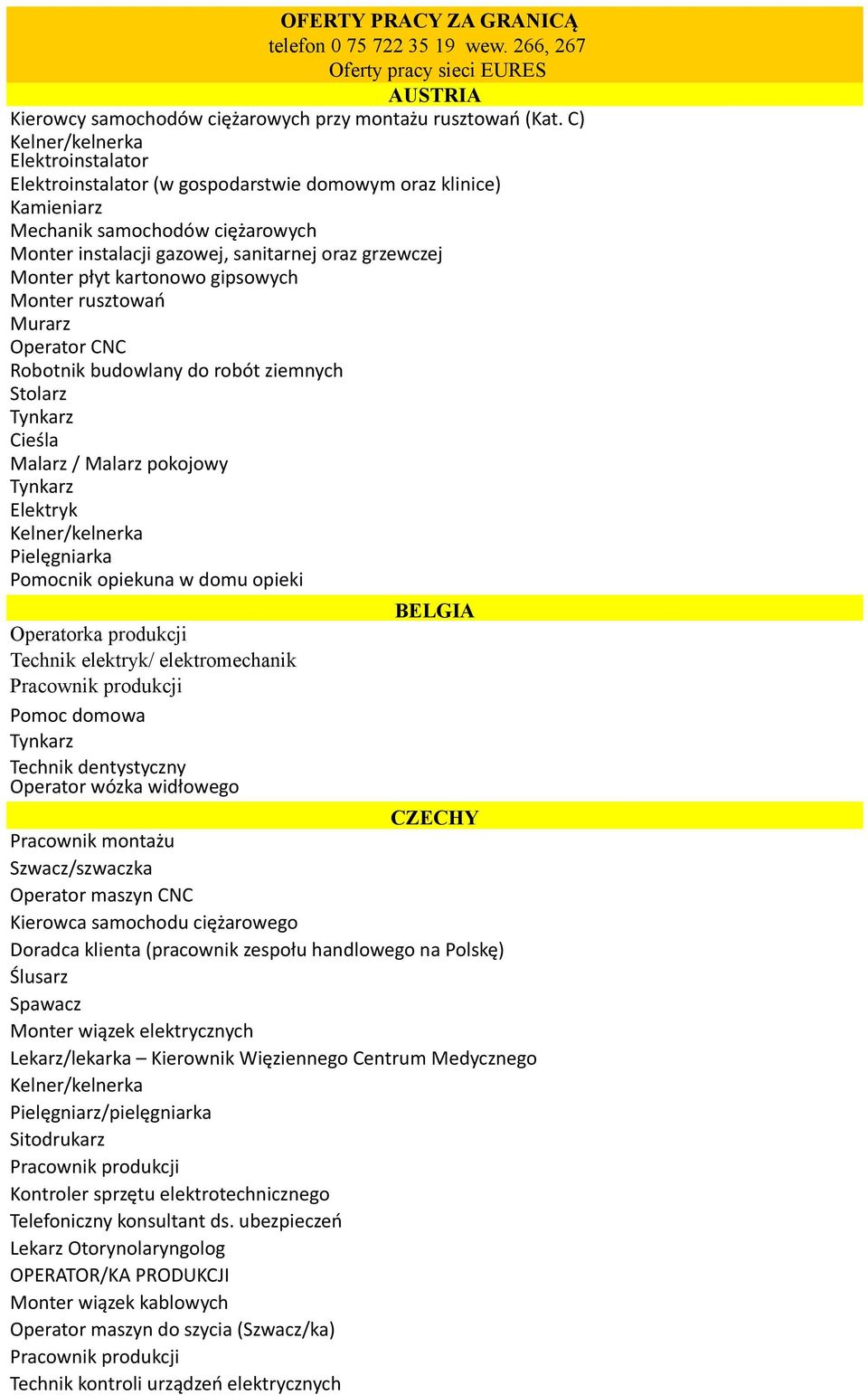 płyt kartonowo gipsowych Monter rusztowań Murarz Operator CNC Robotnik budowlany do robót ziemnych Stolarz Tynkarz Cieśla Malarz / Malarz pokojowy Tynkarz Elektryk Kelner/kelnerka Pielęgniarka