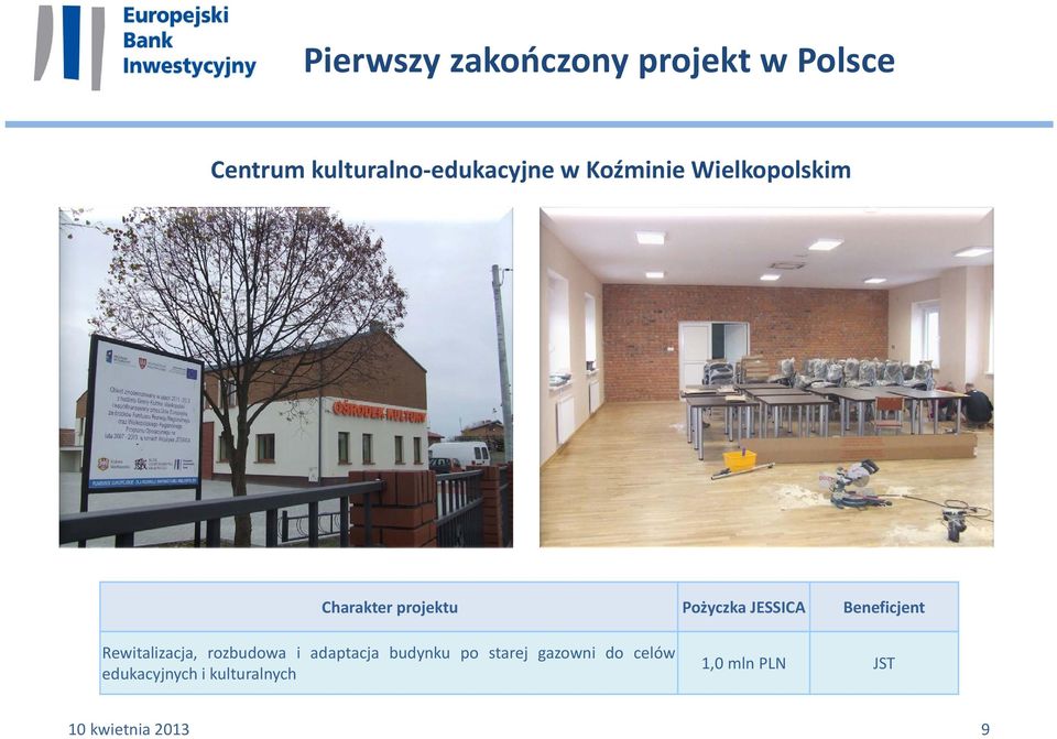 rozbudowa i adaptacja budynku po starej gazowni do celów