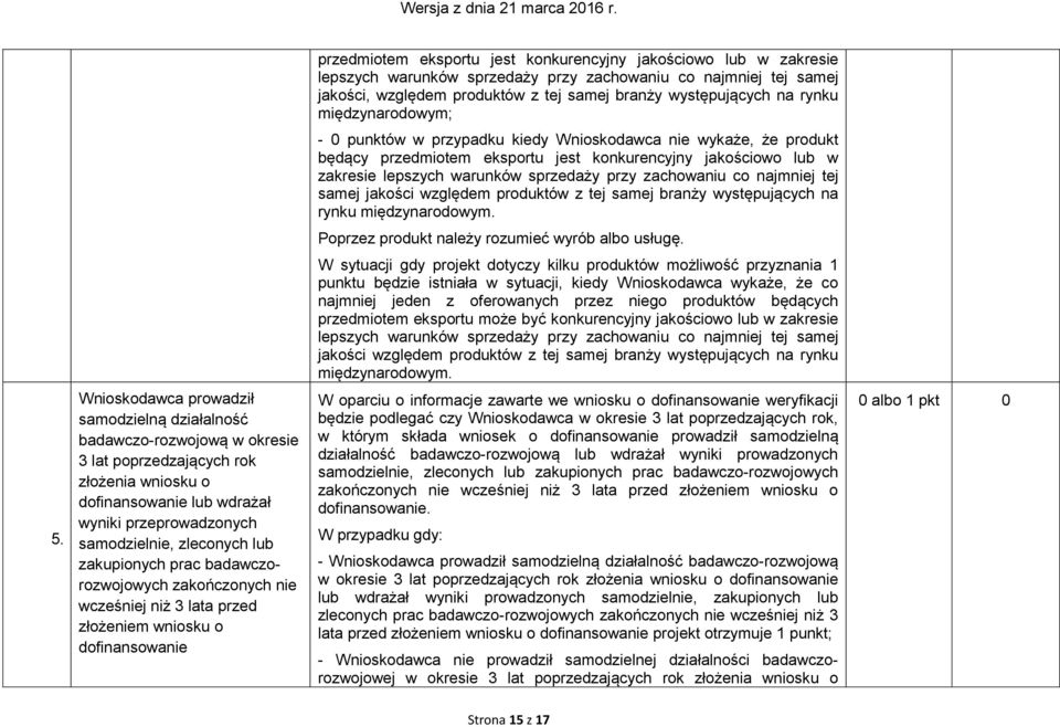 zachowaniu co najmniej tej samej jakości względem produktów z tej samej branży występujących na rynku międzynarodowym. Poprzez produkt należy rozumieć wyrób albo usługę.