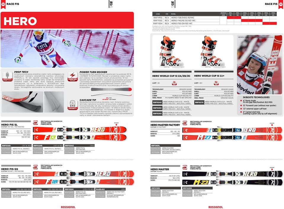 new Rockerflex Bindings (except 186 / 196) *SG 203 F40 Approved «U» & «FIS ladies» APPROVED NEW FIS REGULATION more info on: http://www.fis-ski.