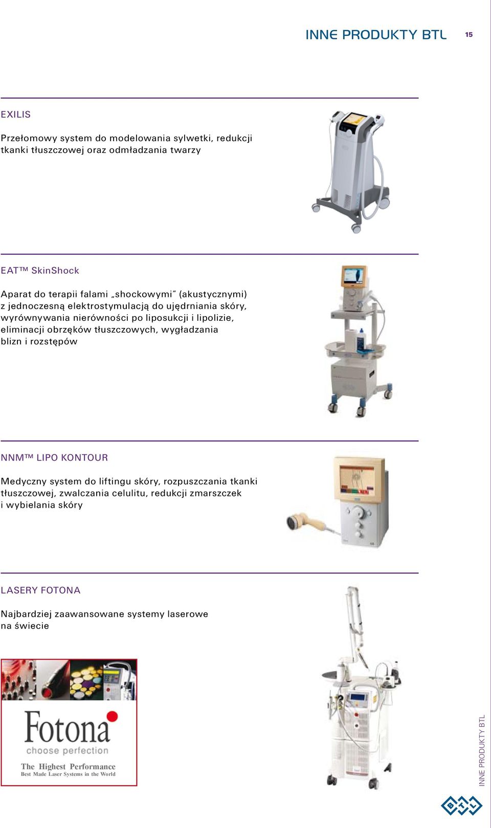 tłuszczowych, wygładzania blizn i rozstępów NNM LIPO KONTOUR Medyczny system do liftingu skóry, rozpuszczania tkanki tłuszczowej, zwalczania celulitu, redukcji