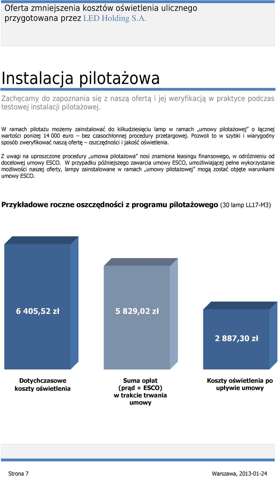 Pozwoli to w szybki i wiarygodny sposób zweryfikować naszą ofertę oszczędności i jakość oświetlenia.