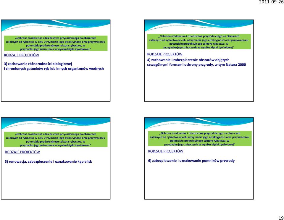 szczególnymi formami ochrony przyrody, w tym Natura 2000 5) renowacja,