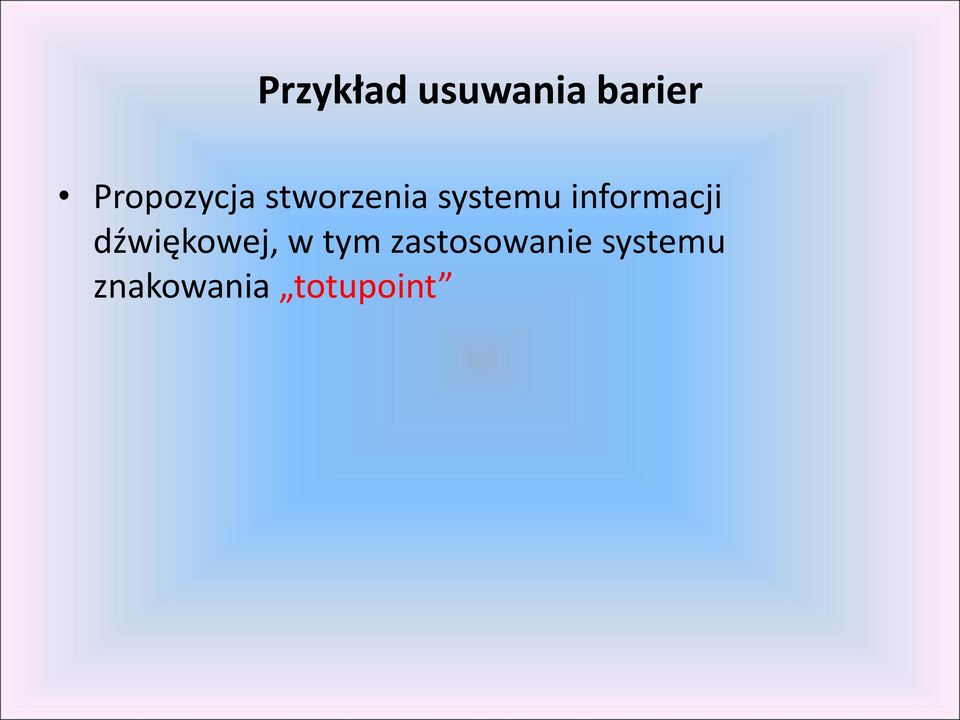informacji dźwiękowej, w tym