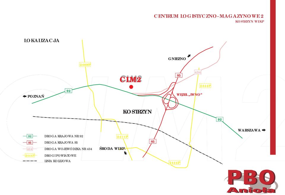 92 DROGA KRAJOWA S5 2411P S5 434 DROGA WOJEWÓDZKA NR