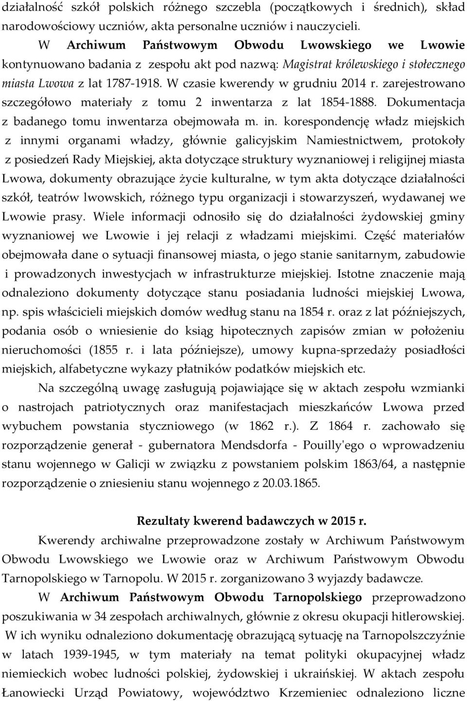 zarejestrowano szczegółowo materiały z tomu 2 inw