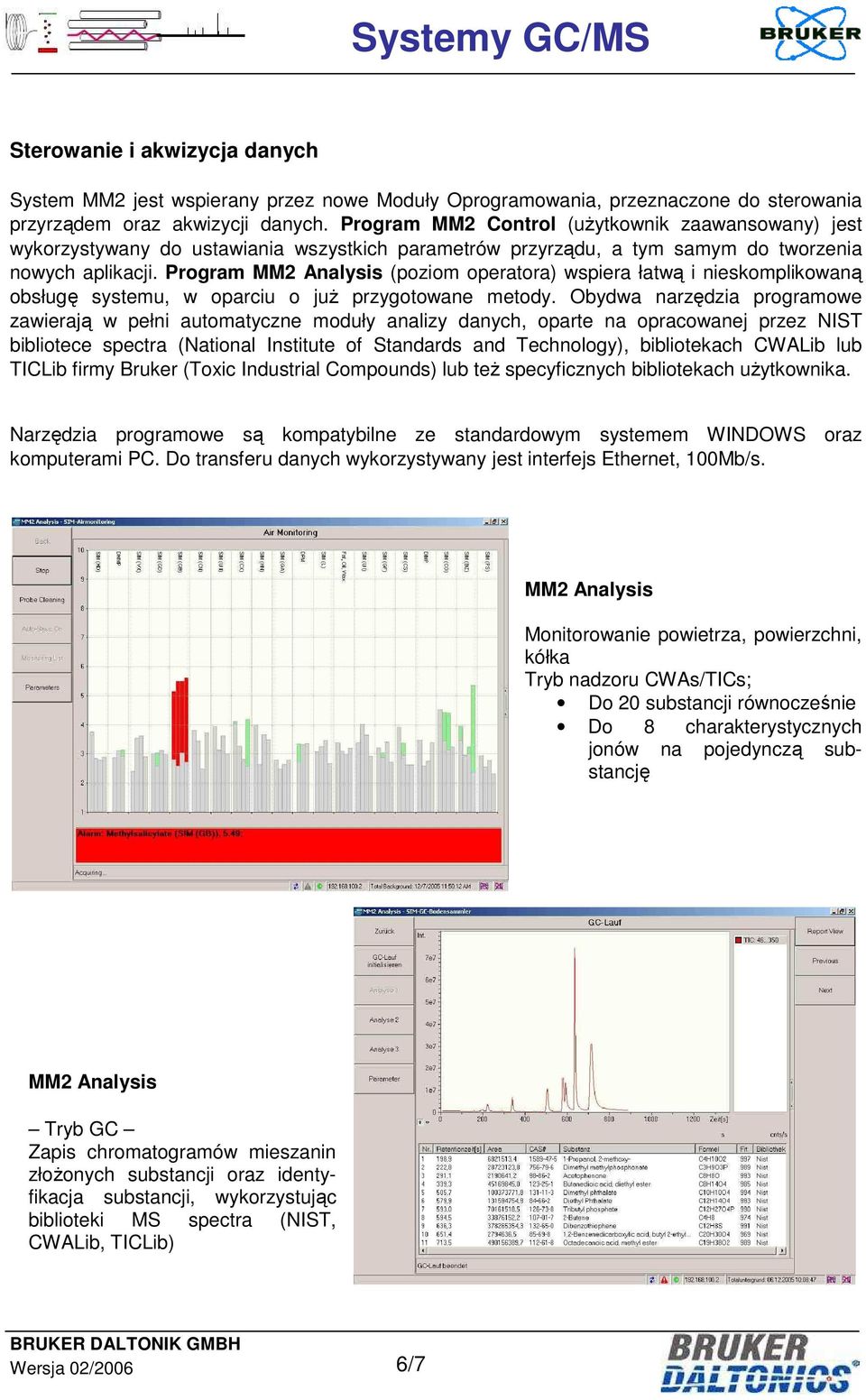 Program MM2 Analysis (poziom operatora) wspiera łatwą i nieskomplikowaną obsługę systemu, w oparciu o juŝ przygotowane metody.