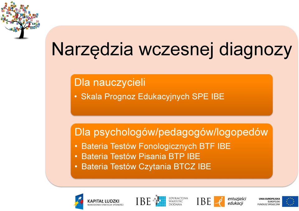 psychologów/pedagogów/logopedów Bateria Testów