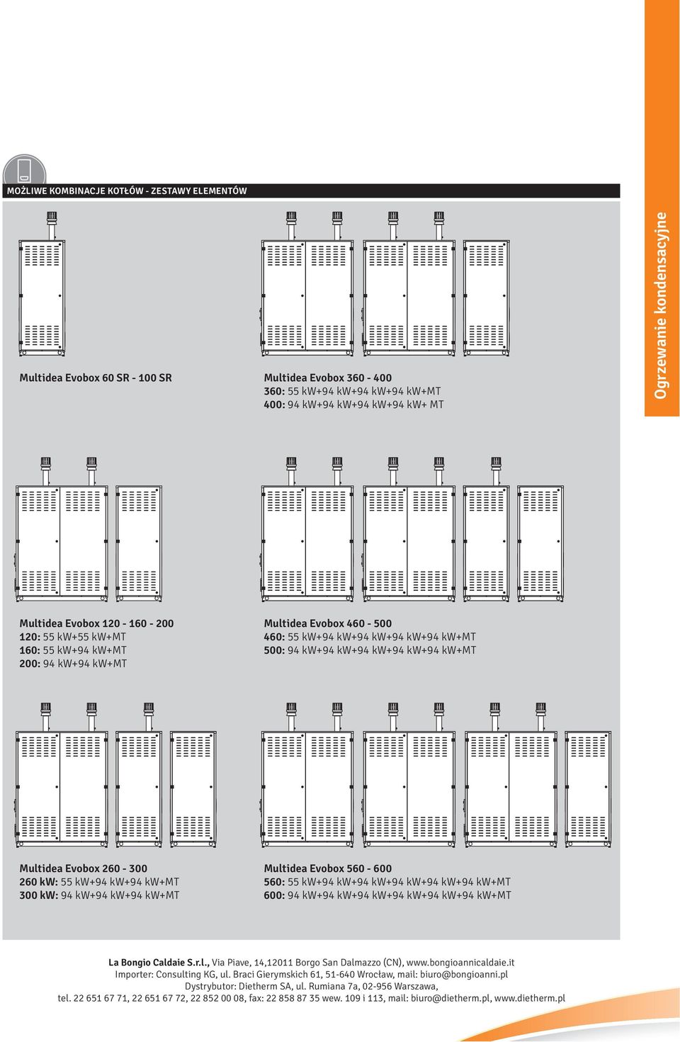 Multidea Evobox 560-560: 55 +94 +94 +94 +94 +94 +MT : 94 +94 +94 +94 +94 +94 +MT La Bongio Caldaie S.r.l., Via Piave, 14,12011 Borgo San Dalmazzo (CN), www.bongioannicaldaie.