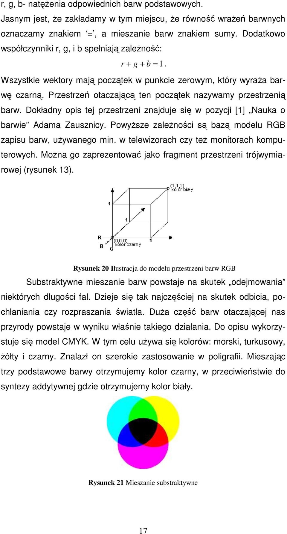 Przestrzeń otaczającą ten początek nazywamy przestrzenią barw. Dokładny opis tej przestrzeni znajduje się w pozycji [1] Nauka o barwie Adama Zausznicy.