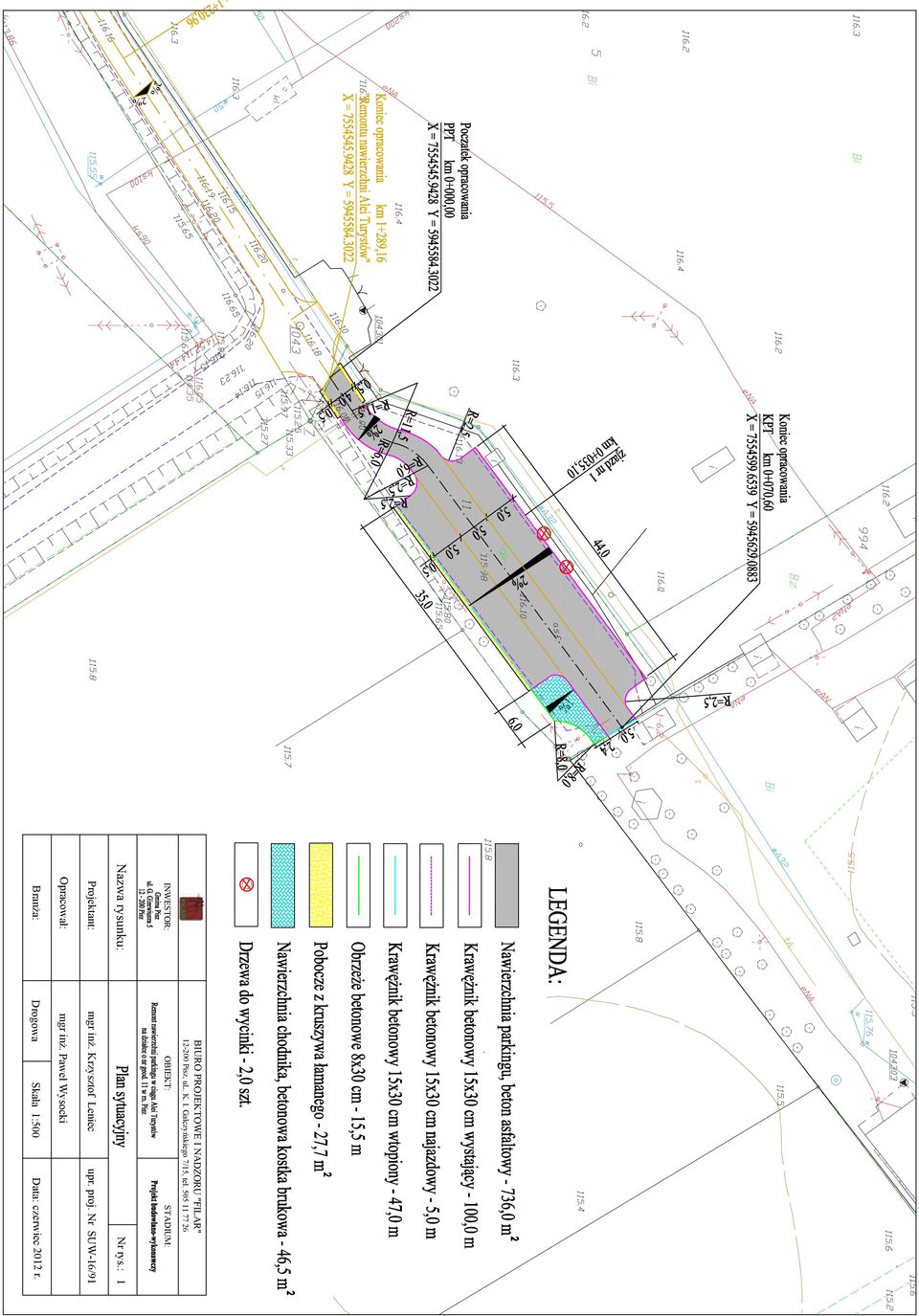 Krzysztof Leniec upr. proj. Nr SUW-16/91 Nr rys.