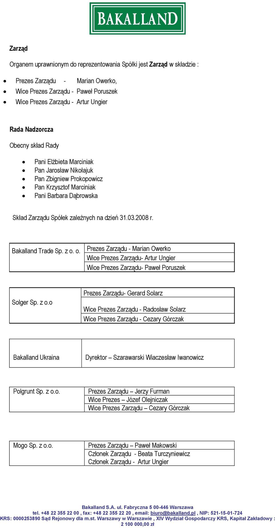 Bakalland Trade Sp. z o.