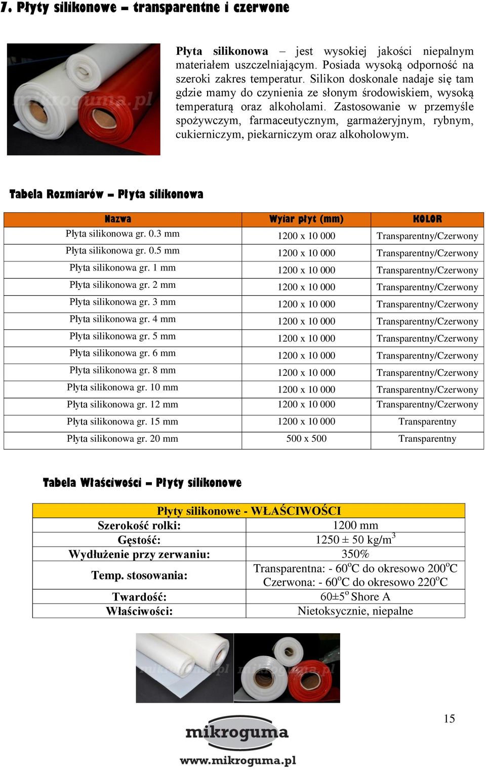 Zastosowanie w przemyśle spożywczym, farmaceutycznym, garmażeryjnym, rybnym, cukierniczym, piekarniczym oraz alkoholowym.