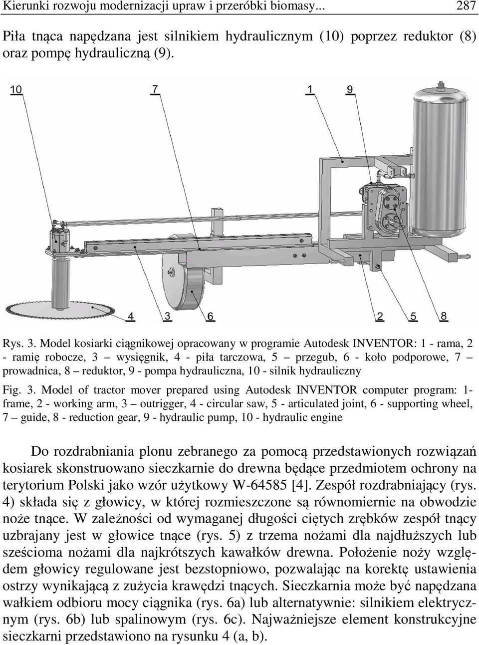 hydrauliczna, 10 - silnik hydrauliczny Fig. 3.